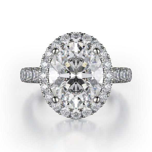MICHAEL M Europa Halo Engagement Ring