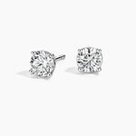 Load image into Gallery viewer, 14K White Gold 4-Prong Diamond Stud Earrings 1.05cttw