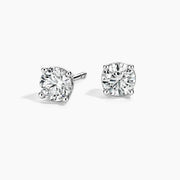 14K White Gold 4-Prong Diamond Stud Earrings 1.05cttw