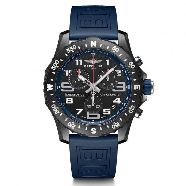 BREITLING Endurance Pro 44mm Blue Rubber Strap Watch