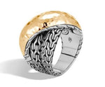 Load image into Gallery viewer, JOHN HARDY Classic Chain Two-Tone Overlap Ring
