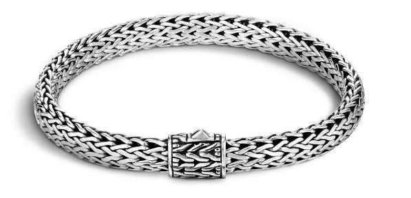 Classic Chain Silver Bracelet With Chain Clasp