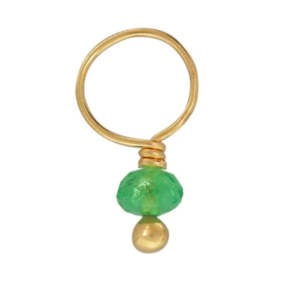 HEATHER B. MOORE Emerald Faceted Rondelle Gemstone