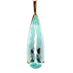 Load image into Gallery viewer, Long Teardrop Aquamarine Pendant
