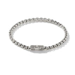 Load image into Gallery viewer, Men&#39;s Classic Box Chain 4mm Sterling Silver Bracelet
