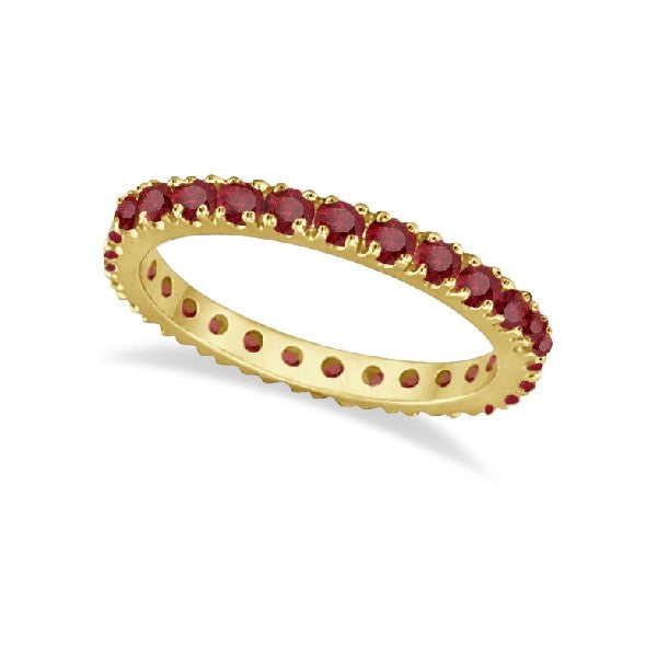 SPARK CREATIONS 18K Yellow Gold Ruby Eternity Band