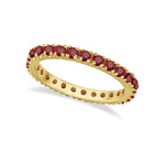 Load image into Gallery viewer, SPARK CREATIONS 18K Yellow Gold Ruby Eternity Band