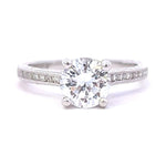 Load image into Gallery viewer, BEVERLY K 18K White Gold Hidden Halo Engagement Ring
