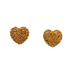 Load image into Gallery viewer, Yellow Diamond Heart Earrings
