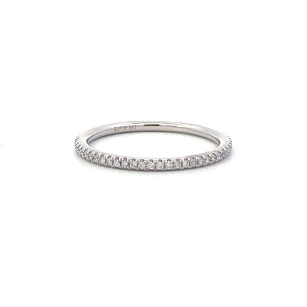 18K White Gold Diamond Wedding Eternity Band 0.21cttw