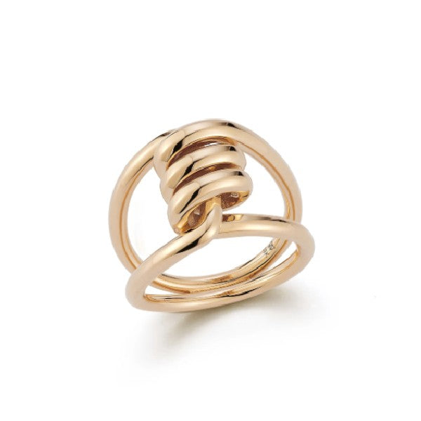 WALTERS FAITH Huxley 18K Yellow gold Single Coil Link Ring