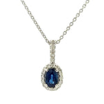 Load image into Gallery viewer, Saphhire and Diamond Pendant
