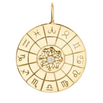 Load image into Gallery viewer, HEATHER B. MOORE 14K Yellow Gold Zodiac Compass Charm
