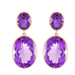 Load image into Gallery viewer, ETHO MARIA Rose Gold Amethyst Earrings
