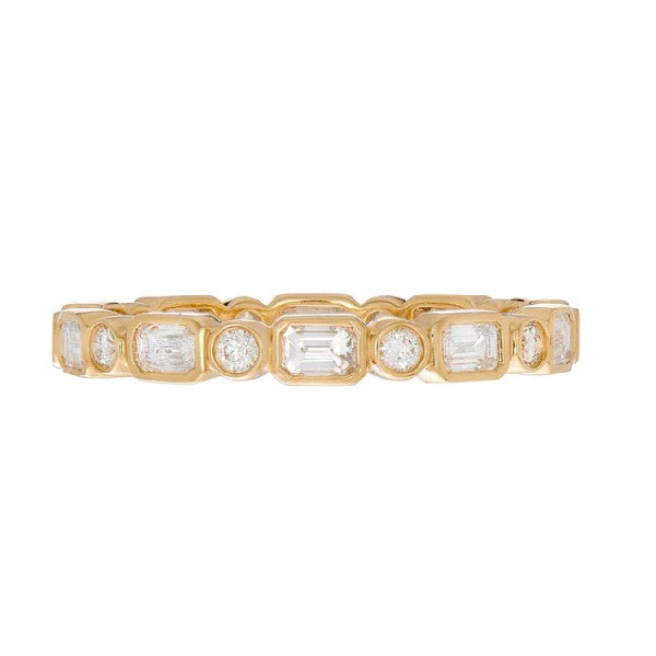 SETHI COUTURE 18K Yellow Gold Myra Diamond Emerald Cut Band