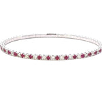 Load image into Gallery viewer, Ruby and Diamond Bangle Bracelet
