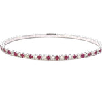 Load image into Gallery viewer, Ruby and Diamond Bangle Bracelet