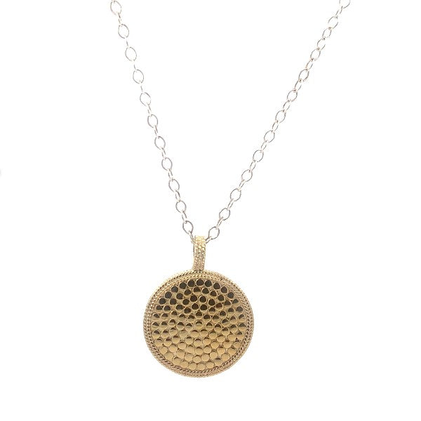 ANNA BECK Hammered Dot Reversible Necklace - Gold & Silver