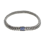 Load image into Gallery viewer, JOHN HARDY Icon Bracelet, Sterling Silver, Reversible Blue Sapphire and Black Sapphire Gemstones, 6.5mm
