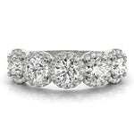 Load image into Gallery viewer, 5-Stone Halo Ring