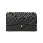 Load image into Gallery viewer, Pre-Owned CHANEL Black Caviar Leather Jumbo Shoulder Bag