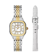 MICHELE Meggie Two-Tone 18K Gold-Plated Diamond Dial Watch Gift Set