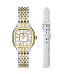 Load image into Gallery viewer, MICHELE Meggie Two-Tone 18K Gold-Plated Diamond Dial Watch Gift Set