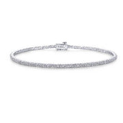 14K White Gold Diamond Tennis Bracelet 1.05cttw
