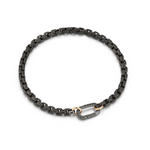 Load image into Gallery viewer, WALTERS FAITH Saxon Sterling Silver, Rose Gold and Black Diamond Bracelet
