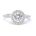 Load image into Gallery viewer, Diamond Halo Engagement Ring
