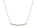 Load image into Gallery viewer, Diamond Pave Curved Bar Necklace
