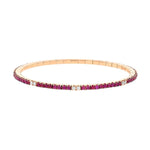 Load image into Gallery viewer, EXTENSIBLE 18K Rose Gold Ruby and Diamond Stretch Bracelet
