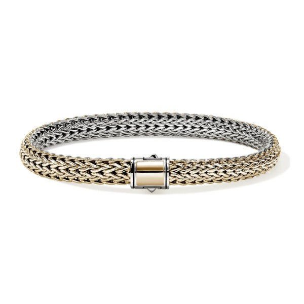 JOHN HARDY Silver & 14K Yellow Gold Reversible Icon Bracelet, 6.5MM
