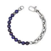 JOHN VARVATOS Artisan Sterling Silver Lapis Beaded Single-Strand Bracelet, Half Chain
