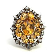 SUTRA Citrine and White Topaz Fashion Ring- FINAL SALE
