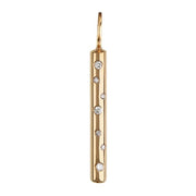 HEATHER B. MOORE 14K Yellow Gold Diamond Medium Round Bar