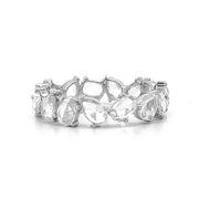 18K White Gold Multi Shape Diamond Eternity Band