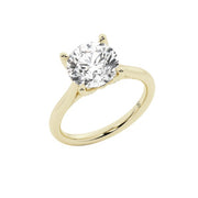14K Yellow Gold Diamond Solitaire Engagement Ring