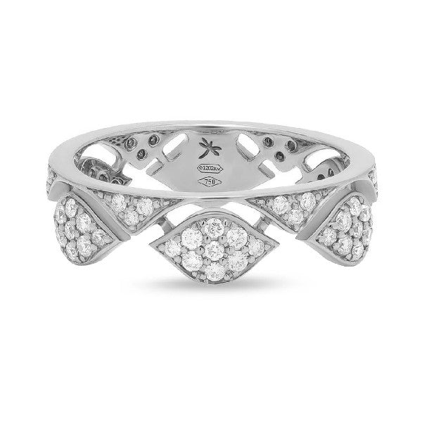 CASATO 18K White Gold Mikou Stackable Diamond Ring