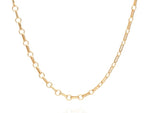 Load image into Gallery viewer, Bar &amp; Ring Chain Collar Necklace - Gold

