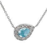 Load image into Gallery viewer, Aquamarine and Diamond Necklace
