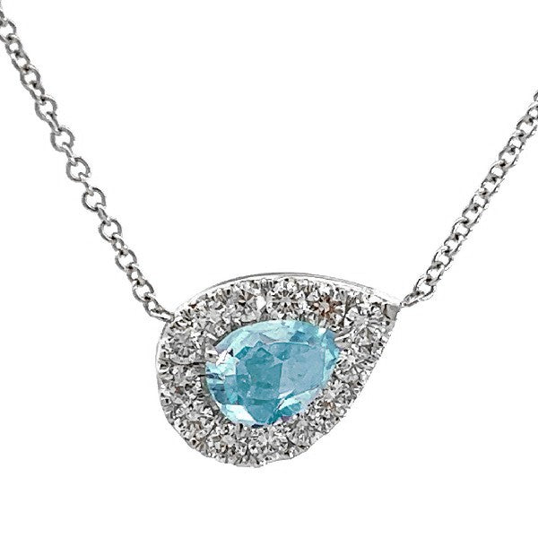 Aquamarine and Diamond Necklace