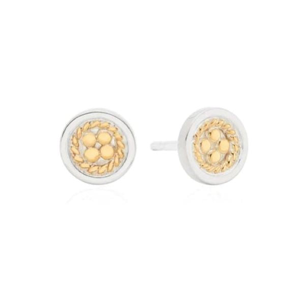 Smooth Border Mini Stud Earrings