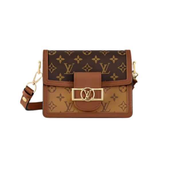 Certified Authentic Pre-Owned LOUIS VUITTON Mini Dauphine Monogram Reverse Crossbody Bag