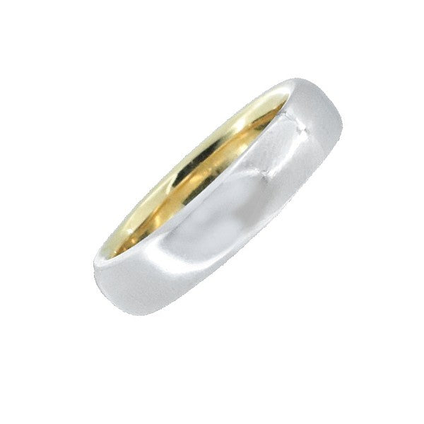 Men's Palladium and 18K Yellow Gold 5mm Wedding Band