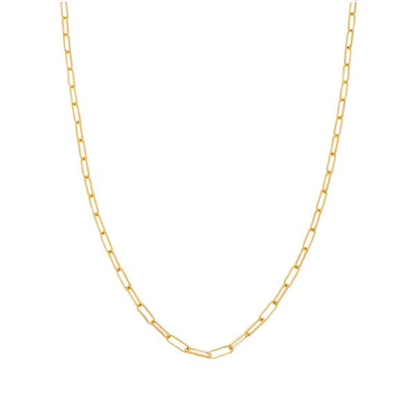 SETHI 14K Yellow Gold Paperclip Chain Necklace