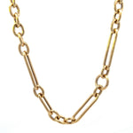 Load image into Gallery viewer, 14K Yellow Gold Alternating Paperclip and Round Link Chain Necklace
