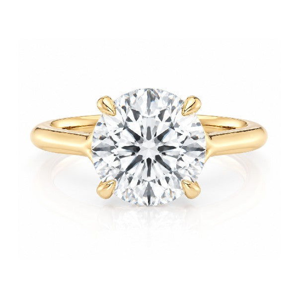 MICHAEL M 18K Yellow Gold Round Solitaire Engagement Ring