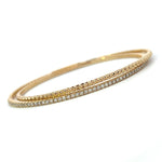 Load image into Gallery viewer, 14K Yellow Gold Diamond Flexible Double Wrap Bracelet
