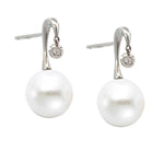 Load image into Gallery viewer, Pearl and Diamond Earrings